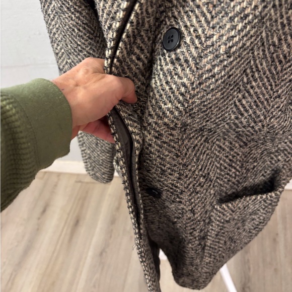 Very Elegant Bert Newman Petite SZ 10 Vintage Tweed Wool Blend Puff Shoulder - Picture 6 of 7